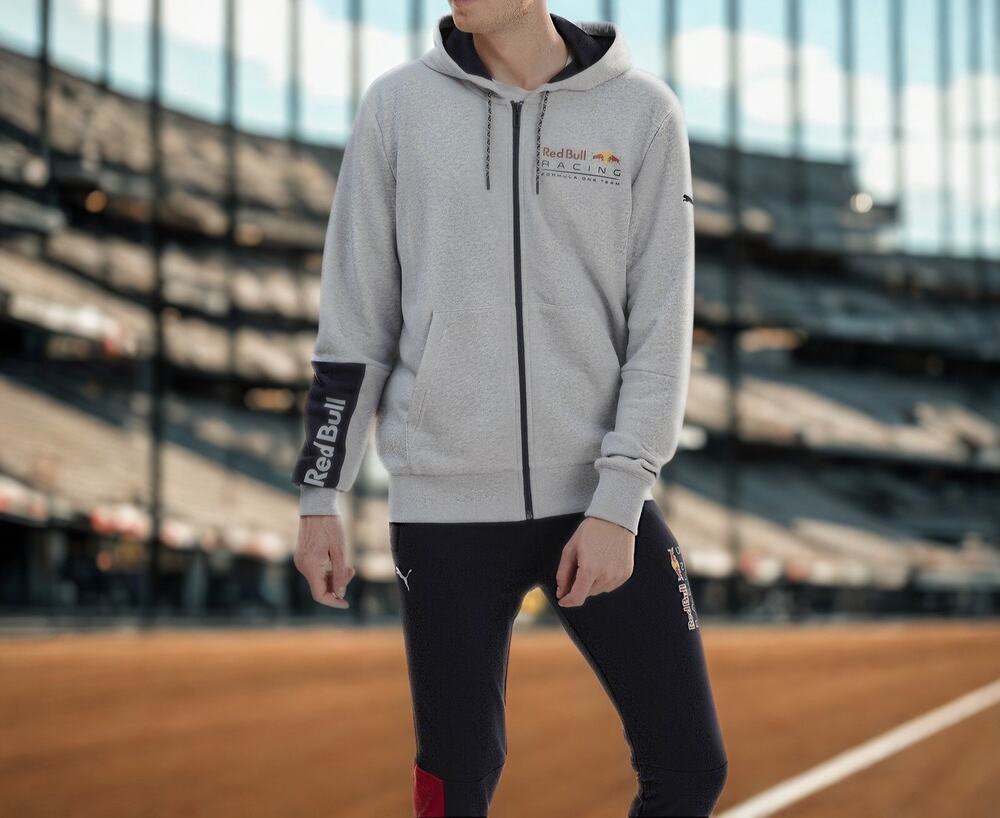 Red Bull Racing Max Verstappen MV1 Full Zip Hoodie Men's L Formula 1 F1 Navy